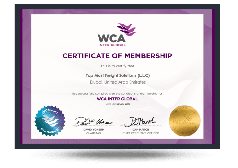 WCA Membership Certificate